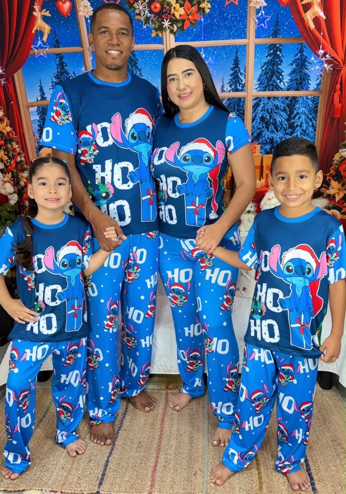 Stitch Christmas Family Matching Pajama Set