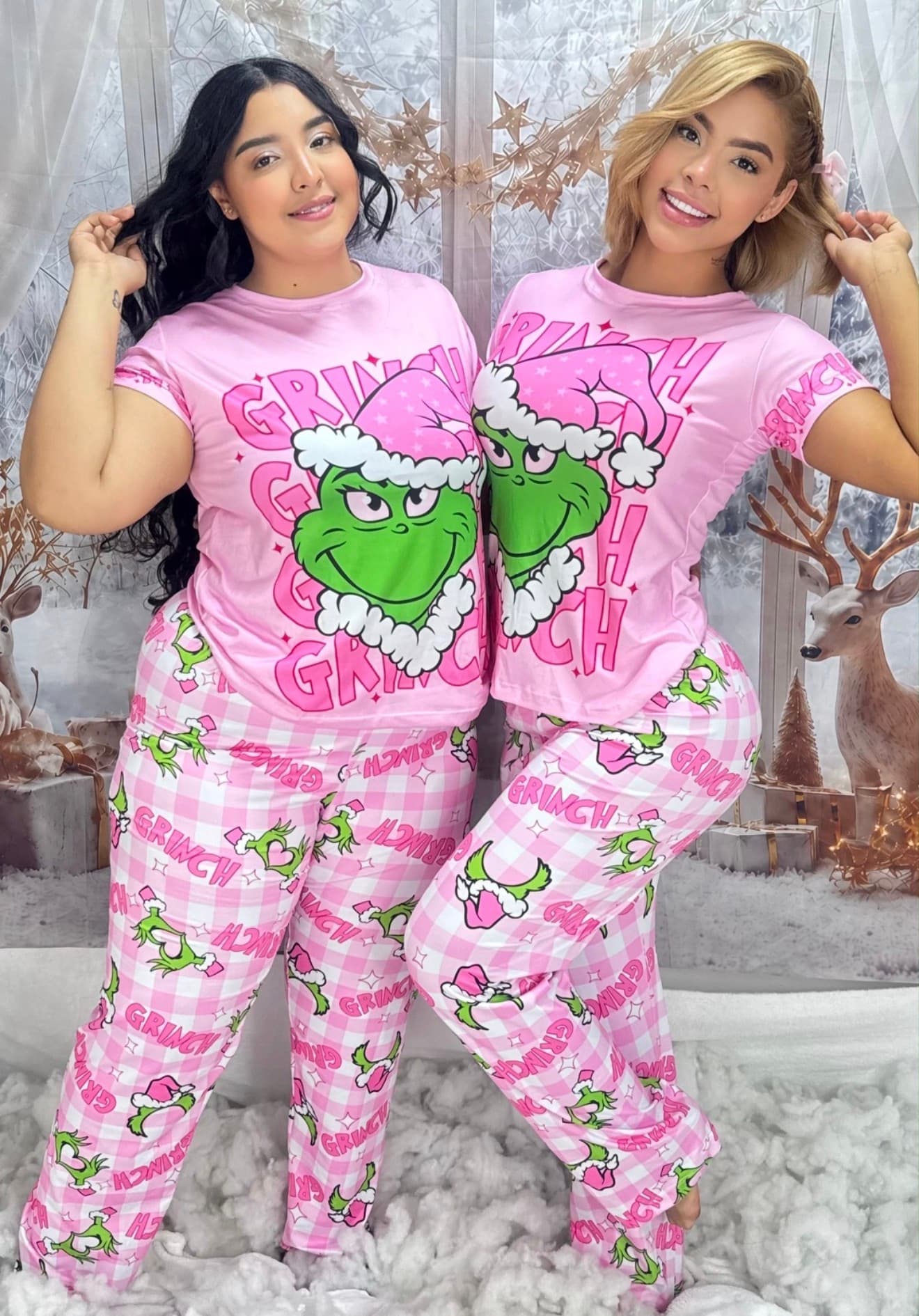 Pink Grinch Christmas pajama